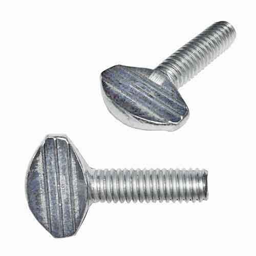 THM634 #6-32 x 3/4" Thumb Screw, Type B or Type P (No Shoulder), Zinc